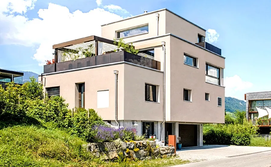 Referenz Giswil Blick auf das Haus von der Strasse