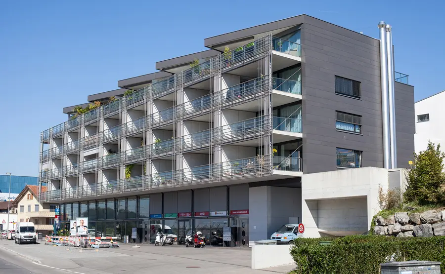 Referenz Steinhausen Blick auf die Gebäude