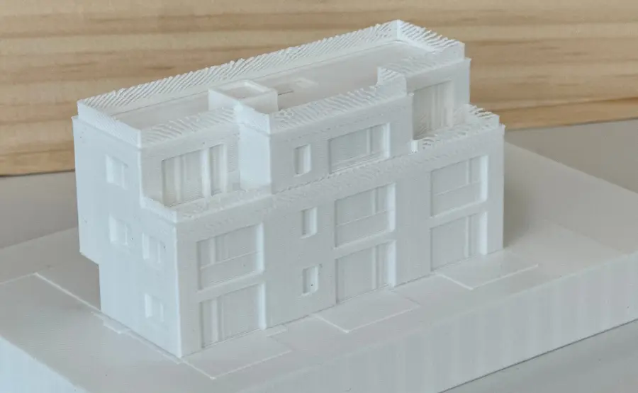 Dreidimensionales Modell eines Mehrfamlienhauses